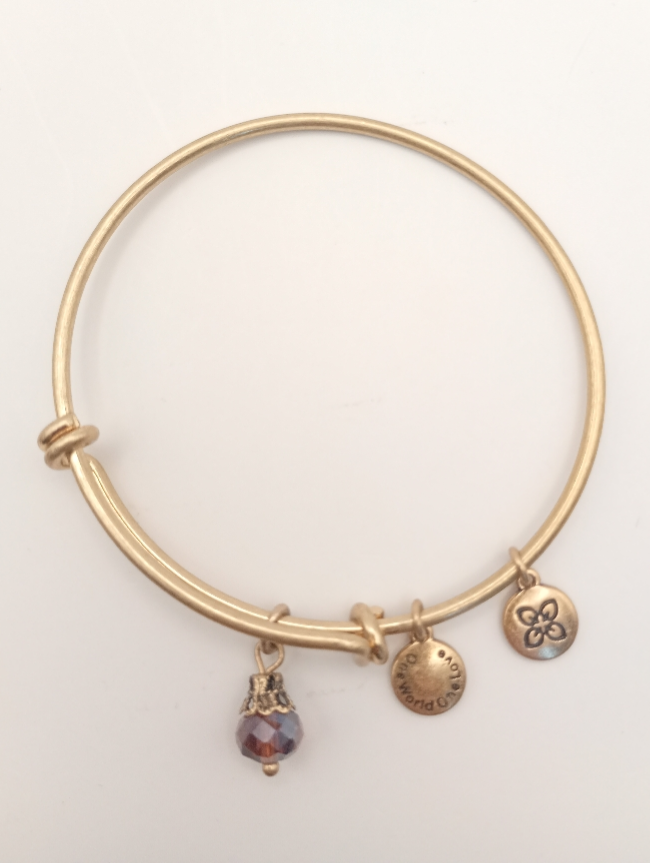 Urban Leaves ULGE006VG Bracelet Charm Gold Metal Bangle Pink Drop Vintage Gold Women - Image 2