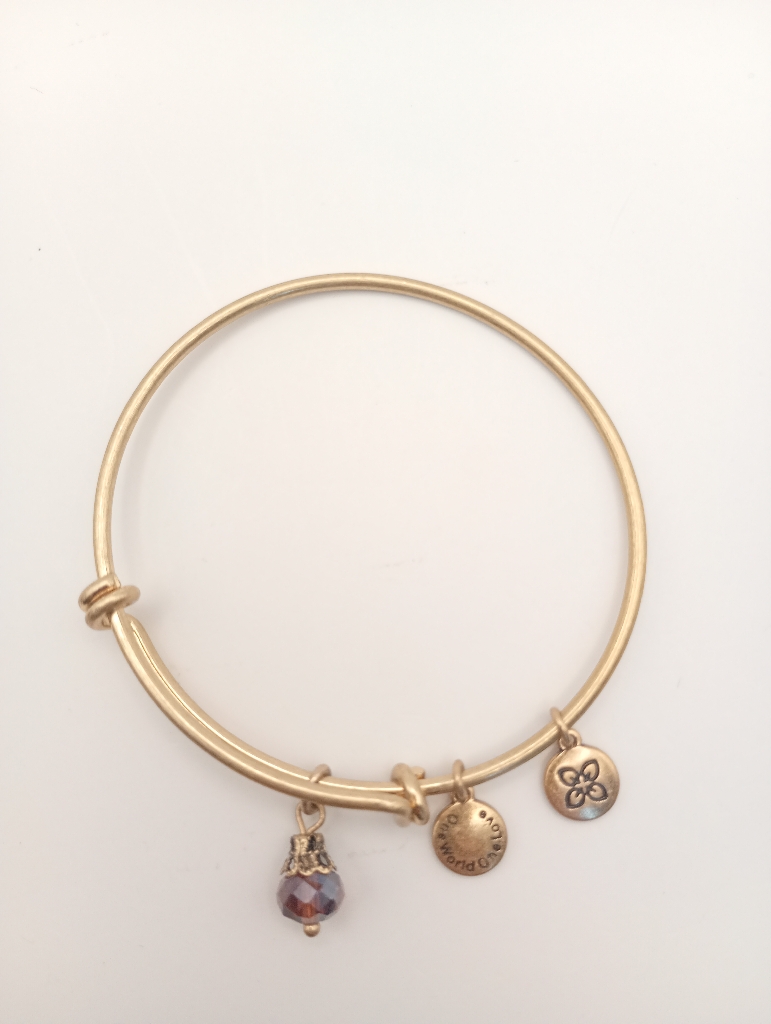 Urban Leaves ULGE006VG Bracelet Charm Gold Metal Bangle Pink Drop Vintage Gold Women - Image 2