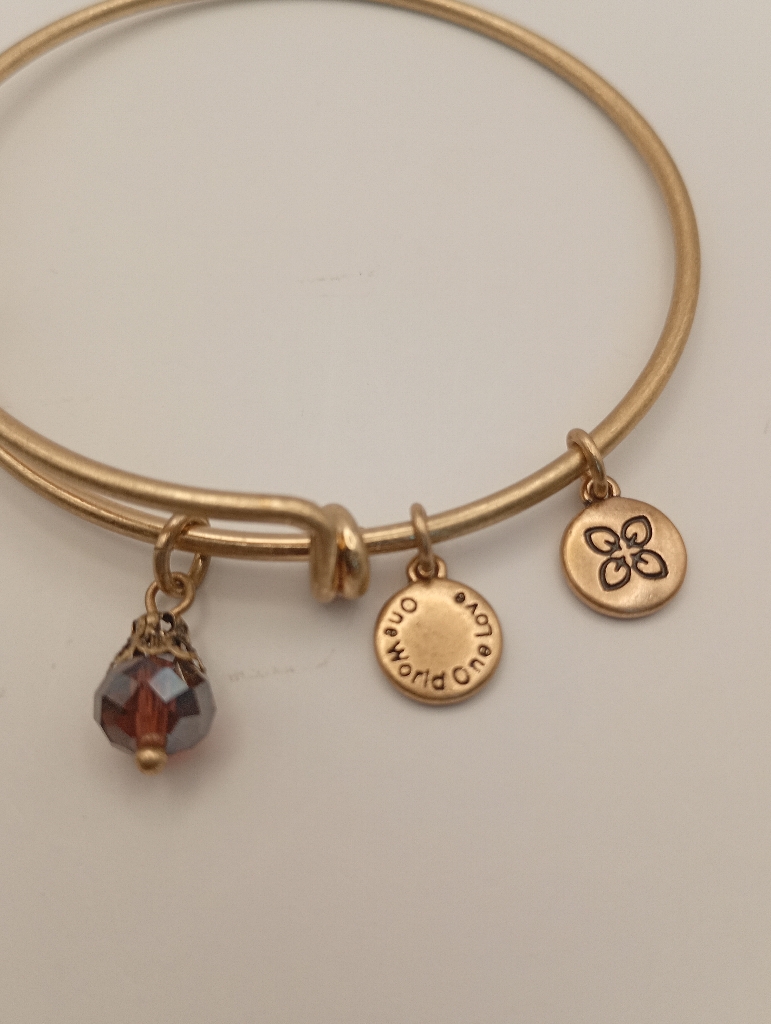 Urban Leaves ULGE006VG Bracelet Charm Gold Metal Bangle Pink Drop Vintage Gold Women - Image 3