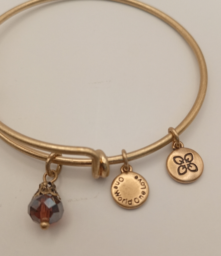 Urban Leaves ULGE006VG Bracelet Charm Gold Metal Bangle Pink Drop Vintage Gold Women - Image 3