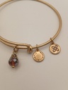 Urban Leaves ULGE006VG Bracelet Charm Gold Metal Bangle Pink Drop Vintage Gold Women - Image 3