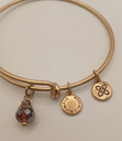 Urban Leaves ULGE006VG Bracelet Charm Gold Metal Bangle Pink Drop Vintage Gold Women - Image 3