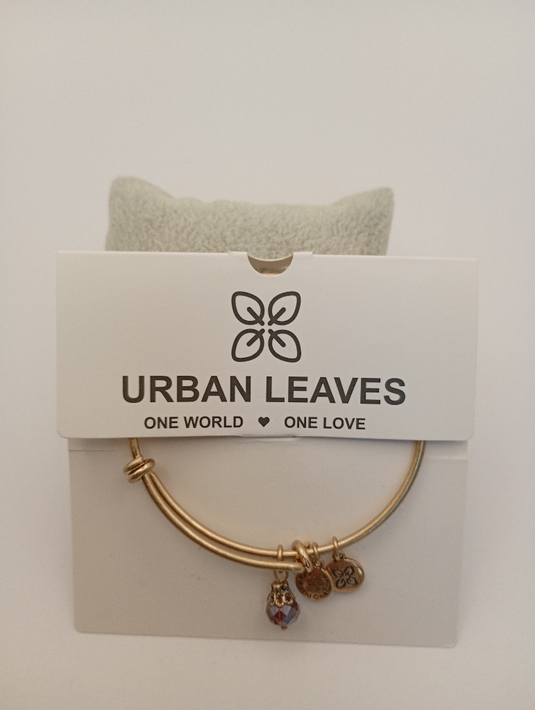 Urban Leaves ULGE006VG Bracelet Charm Gold Metal Bangle Pink Drop Vintage Gold Women - Image 6