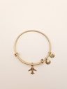 Urban Leaves ULUS004VG Bracelet Bangle Gold Metal Bangle Jetplane Vintage Gold Unisex - Image 1