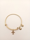 Urban Leaves ULUS004VG Bracelet Bangle Gold Metal Bangle Jetplane Vintage Gold Unisex - Image 2