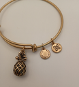 Urban Leaves ULFR001VG Bracelet Charm Gold Metal Bangle Pineapple Gold Tone Women - Image 3