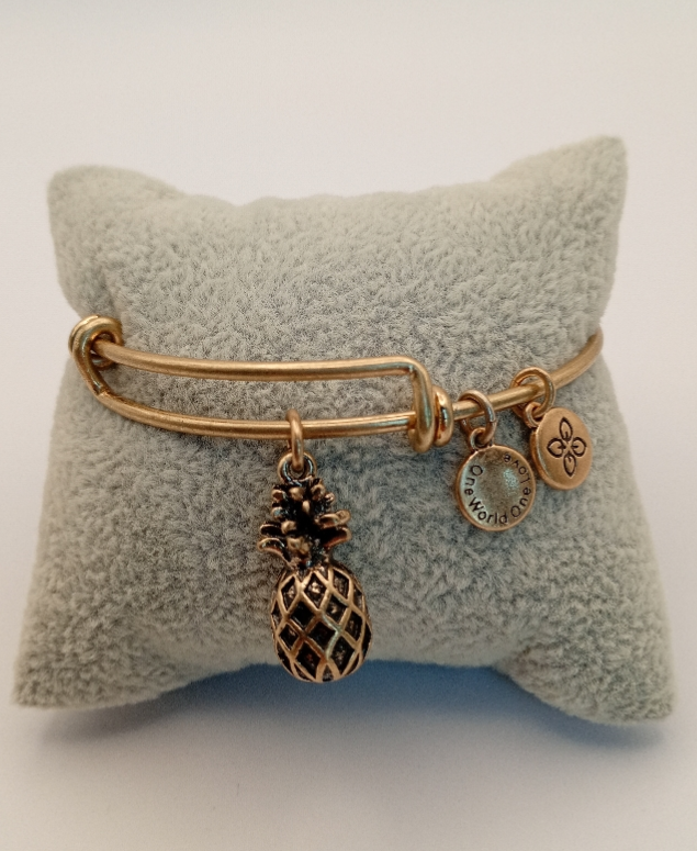 Urban Leaves ULFR001VG Bracelet Charm Gold Metal Bangle Pineapple Gold Tone Women - Image 4