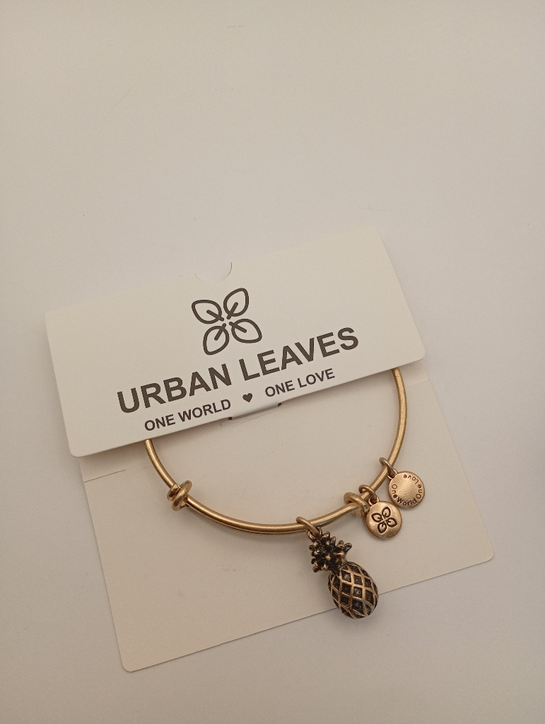 Urban Leaves ULFR001VG Bracelet Charm Gold Metal Bangle Pineapple Gold Tone Women - Image 6