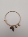 URBAN LEAVES ULPL003VG Bracelet Charm Gold Metal Bangle Africa Map Vintage Gold Unisex - Image 2