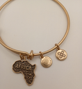 URBAN LEAVES ULPL003VG Bracelet Charm Gold Metal Bangle Africa Map Vintage Gold Unisex - Image 3