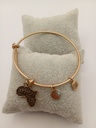 URBAN LEAVES ULPL003VG Bracelet Charm Gold Metal Bangle Africa Map Vintage Gold Unisex - Image 5
