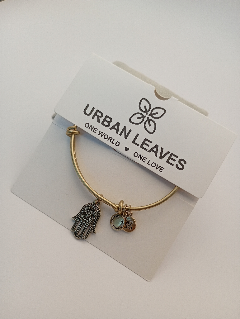 Urban Leaves ULBE005VG Bracelet Charm Gold Metal Bangle Hand Fatima Gold Women - Image 5