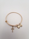 Urban Leaves ULBE001VG Bracelet Charm Gold Metal Bangle Cross Gold Tone Unisex - Image 1