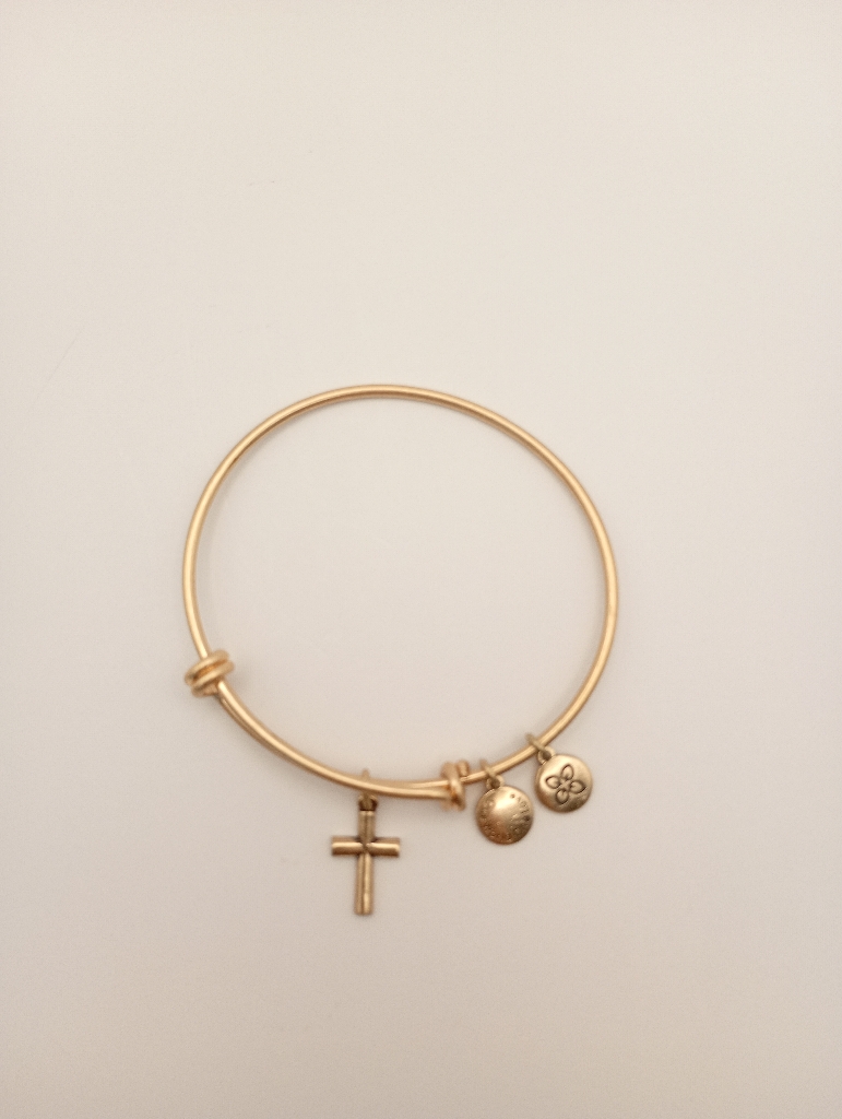 Urban Leaves ULBE001VG Bracelet Charm Gold Metal Bangle Cross Gold Tone Unisex - Image 2