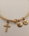 Urban Leaves ULBE001VG Bracelet Charm Gold Metal Bangle Cross Gold Tone Unisex - Image 3