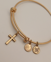 Urban Leaves ULBE001VG Bracelet Charm Gold Metal Bangle Cross Gold Tone Unisex - Image 4