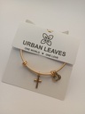 Urban Leaves ULBE001VG Bracelet Charm Gold Metal Bangle Cross Gold Tone Unisex - Image 5