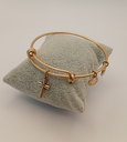 Urban Leaves ULBE001VG Bracelet Charm Gold Metal Bangle Cross Gold Tone Unisex - Image 6