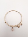 Urban Leaves ULGE009VG Bracelet Bangle Gold Metal Bangle Bright Pearl Gold Tone Women - Image 1