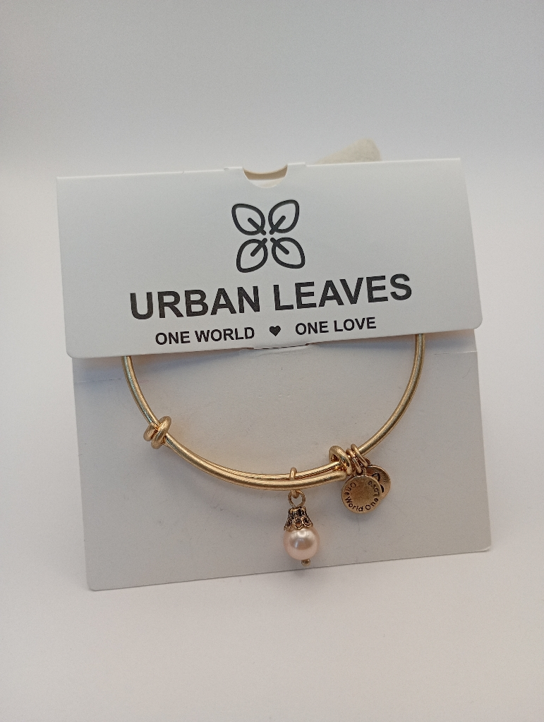 Urban Leaves ULGE009VG Bracelet Bangle Gold Metal Bangle Bright Pearl Gold Tone Women - Image 5
