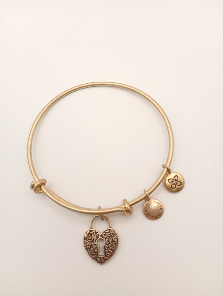 Urban Leaves ULSY005VG Bracelet Charm Gold Metal Bangle Heart Gold Tone Women - Image 2