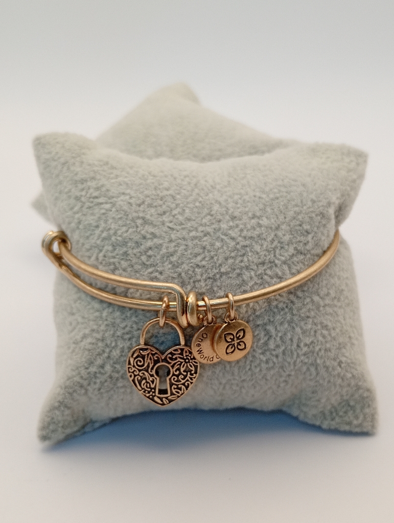 Urban Leaves ULSY005VG Bracelet Charm Gold Metal Bangle Heart Gold Tone Women - Image 4