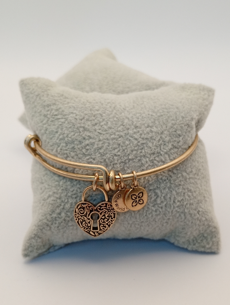 Urban Leaves ULSY005VG Bracelet Charm Gold Metal Bangle Heart Gold Tone Women - Image 4