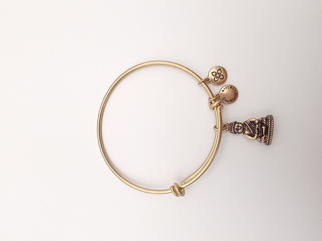 Urban Leaves ULBE003VG Bracelet Charm Gold Metal Bangle Buddha Vintage Gold Unisex - Image 1
