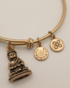 Urban Leaves ULBE003VG Bracelet Charm Gold Metal Bangle Buddha Vintage Gold Unisex - Image 3