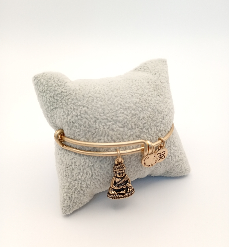 Urban Leaves ULBE003VG Bracelet Charm Gold Metal Bangle Buddha Vintage Gold Unisex - Image 4