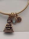 Urban Leaves ULBE003VG Bracelet Charm Gold Metal Bangle Buddha Vintage Gold Unisex - Image 5