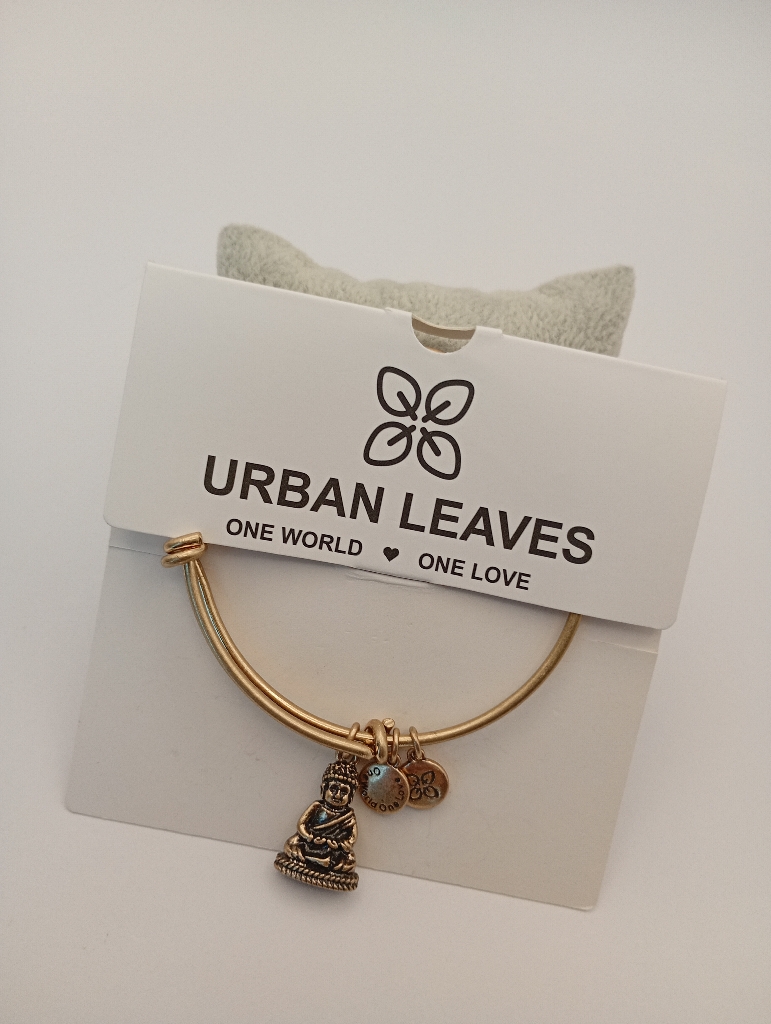 Urban Leaves ULBE003VG Bracelet Charm Gold Metal Bangle Buddha Vintage Gold Unisex - Image 6