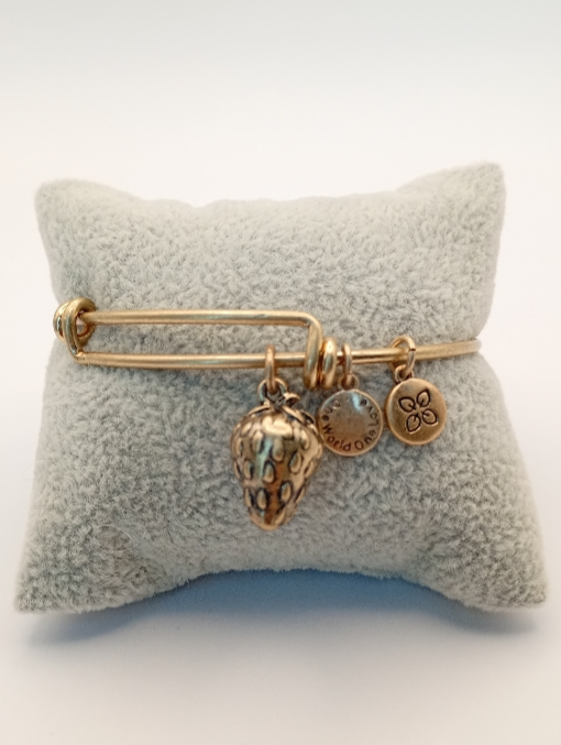 Urban Leaves ULFR002VG Bracelet Charm Gold Metal Bangle Strawberry Gold Unisex - Image 4