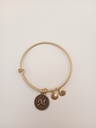 URBAN LEAVES ULIN013VG Bracelet Charm Gold Metal Bangle Letter M Gold Tone Unisex - Image 2
