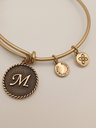 URBAN LEAVES ULIN013VG Bracelet Charm Gold Metal Bangle Letter M Gold Tone Unisex - Image 3