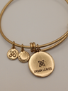 URBAN LEAVES ULIN013VG Bracelet Charm Gold Metal Bangle Letter M Gold Tone Unisex - Image 4