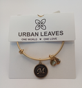URBAN LEAVES ULIN013VG Bracelet Charm Gold Metal Bangle Letter M Gold Tone Unisex - Image 5