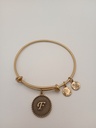 Urban Leaves ULIN006VG Bracelet Bangle Gold Metal Bangle Letter F Vintage Gold Unisex - Image 1
