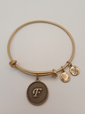 Urban Leaves ULIN006VG Bracelet Bangle Gold Metal Bangle Letter F Vintage Gold Unisex - Image 1