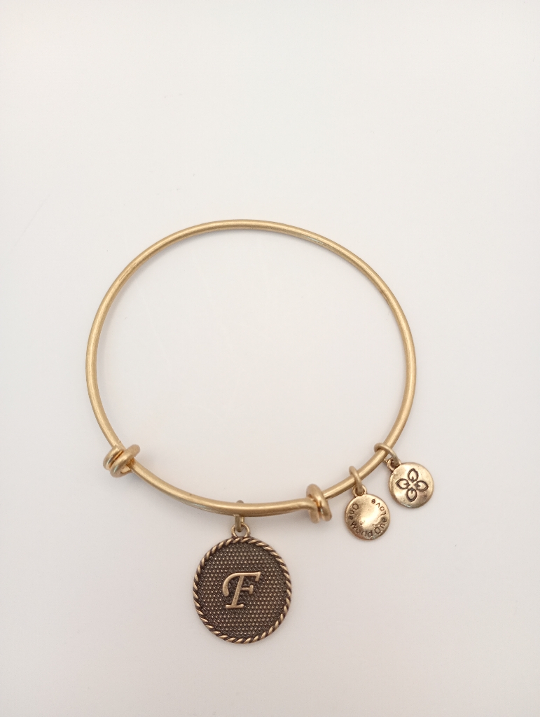 Urban Leaves ULIN006VG Bracelet Bangle Gold Metal Bangle Letter F Vintage Gold Unisex - Image 2