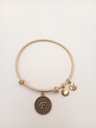 Urban Leaves ULIN006VG Bracelet Bangle Gold Metal Bangle Letter F Vintage Gold Unisex - Image 2