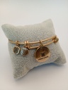 Urban Leaves ULIN006VG Bracelet Bangle Gold Metal Bangle Letter F Vintage Gold Unisex - Image 4