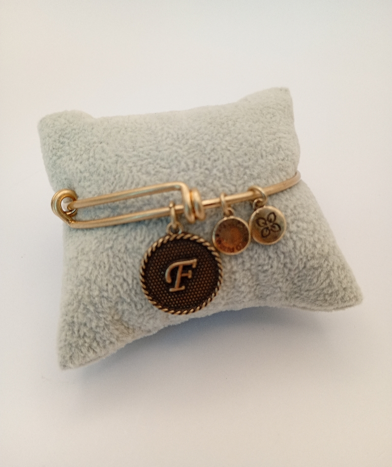 Urban Leaves ULIN006VG Bracelet Bangle Gold Metal Bangle Letter F Vintage Gold Unisex - Image 5