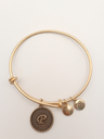 Urban Leaves ULIN016VG Bracelet Charm Gold Metal Bangle Letter P Vintage Gold Women - Image 2