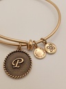 Urban Leaves ULIN016VG Bracelet Charm Gold Metal Bangle Letter P Vintage Gold Women - Image 3