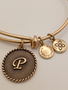 Urban Leaves ULIN016VG Bracelet Charm Gold Metal Bangle Letter P Vintage Gold Women - Image 3