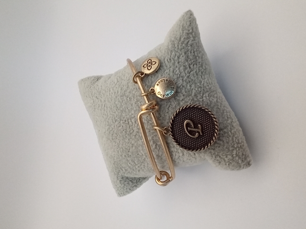 Urban Leaves ULIN016VG Bracelet Charm Gold Metal Bangle Letter P Vintage Gold Women - Image 5
