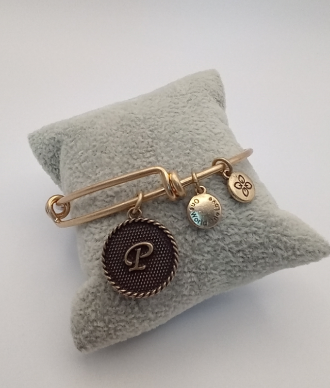 Urban Leaves ULIN016VG Bracelet Charm Gold Metal Bangle Letter P Vintage Gold Women - Image 5