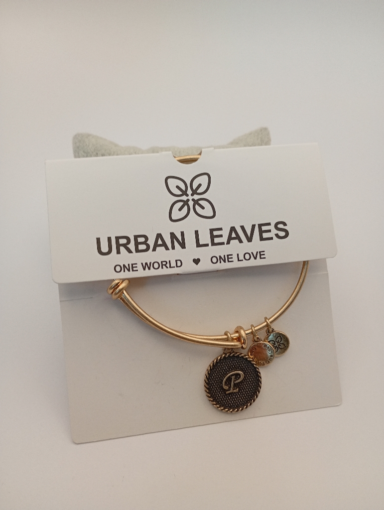 Urban Leaves ULIN016VG Bracelet Charm Gold Metal Bangle Letter P Vintage Gold Women - Image 6
