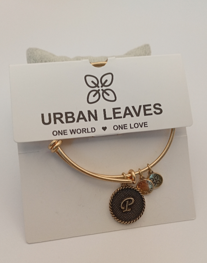 Urban Leaves ULIN016VG Bracelet Charm Gold Metal Bangle Letter P Vintage Gold Women - Image 6